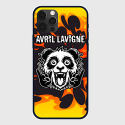 Чехол iPhone 12 Pro Max Avril Lavigne рок панда и огонь