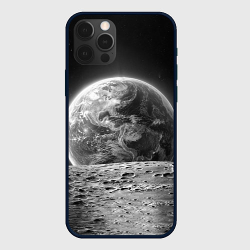 Чехол iPhone 12 Pro Max Вид Земли со спутника / 3D-Черный – фото 1