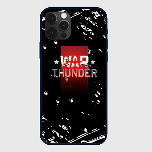 Чехол iPhone 12 Pro Max Warthunder белые краски онлайн / 3D-Черный – фото 1