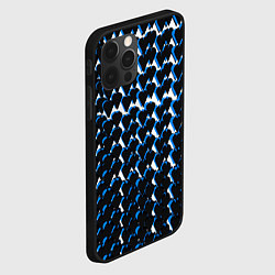 Чехол для iPhone 12 Pro Max Чёрно-синие сердечки на белом фоне, цвет: 3D-черный — фото 2