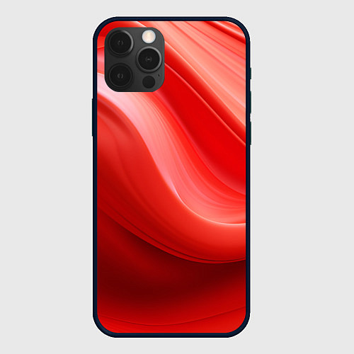 Чехол iPhone 12 Pro Max Красная волна / 3D-Черный – фото 1