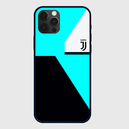 Чехол iPhone 12 Pro Max Juventus sport geometry fc / 3D-Черный – фото 1