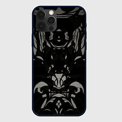 Чехол iPhone 12 Pro Max Серый орнамент