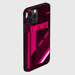 Чехол для iPhone 12 Pro Max Fortnite броня розовая эпик, цвет: 3D-черный — фото 2
