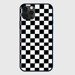 Чехол для iPhone 12 Pro Max Шахматный паттерн доска, цвет: 3D-черный