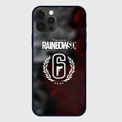 Чехол для iPhone 12 Pro Max Rainbow six gradient fire, цвет: 3D-черный