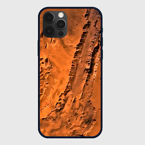 Чехол iPhone 12 Pro Max Каналы на Марсе - star dust / 3D-Черный – фото 1