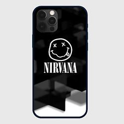 Чехол для iPhone 12 Pro Max Nirvana текстура рок, цвет: 3D-черный