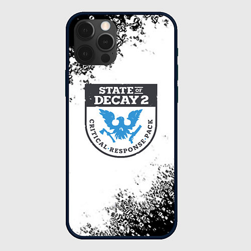 Чехол iPhone 12 Pro Max State of Decay текстура краски / 3D-Черный – фото 1