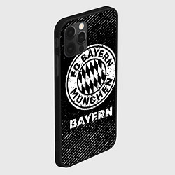 Чехол для iPhone 12 Pro Max Bayern с потертостями на темном фоне, цвет: 3D-черный — фото 2