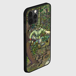 Чехол для iPhone 12 Pro Max Леший-озорник в лесу, цвет: 3D-черный — фото 2