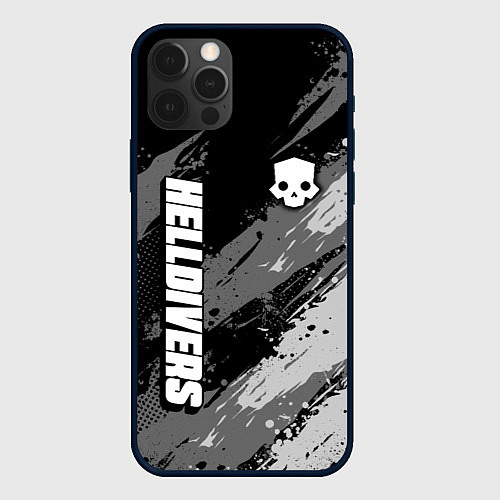 Чехол iPhone 12 Pro Max Helldivers 2: Skull Logo / 3D-Черный – фото 1