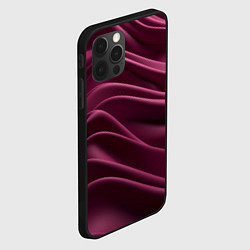 Чехол для iPhone 12 Pro Max Шелк бургунди, цвет: 3D-черный — фото 2