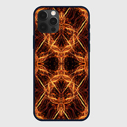 Чехол для iPhone 12 Pro Max Светящийся абстрактный пришелец, цвет: 3D-черный