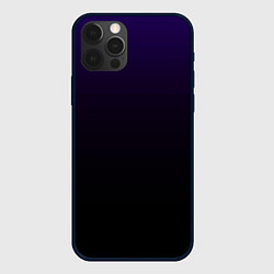 Чехол для iPhone 12 Pro Max Фиолетово-чёрный тёмный градиент, цвет: 3D-черный