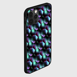 Чехол для iPhone 12 Pro Max Красно-черно-зеленые кубики, цвет: 3D-черный — фото 2