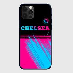 Чехол iPhone 12 Pro Max Chelsea - neon gradient посередине