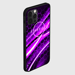 Чехол для iPhone 12 Pro Max Starfield game logo neon, цвет: 3D-черный — фото 2
