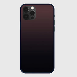 Чехол для iPhone 12 Pro Max Градиент тёмный бордовый, цвет: 3D-черный