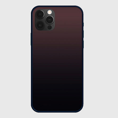 Чехол iPhone 12 Pro Max Градиент тёмный бордовый / 3D-Черный – фото 1