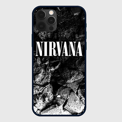 Чехол iPhone 12 Pro Max Nirvana black graphite / 3D-Черный – фото 1