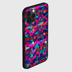 Чехол для iPhone 12 Pro Max Разноцветные осколки стекла, цвет: 3D-черный — фото 2