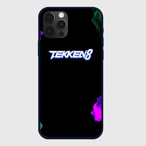 Чехол iPhone 12 Pro Max Tekken огненный дым текстура / 3D-Черный – фото 1