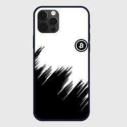 Чехол для iPhone 12 Pro Max Биткоин текстура крипта, цвет: 3D-черный