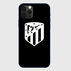 Чехол для iPhone 12 Pro Max Атлетико Мадрид белое лого фк, цвет: 3D-черный