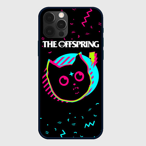 Чехол iPhone 12 Pro Max The Offspring - rock star cat / 3D-Черный – фото 1