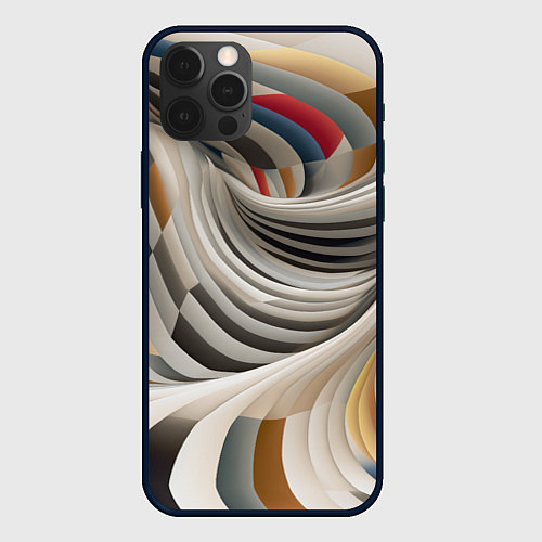 Чехол iPhone 12 Pro Max Спиральная галактика / 3D-Черный – фото 1
