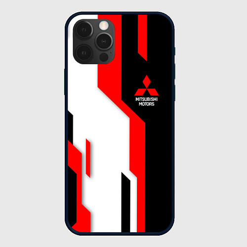 Чехол iPhone 12 Pro Max Mitsubishi red uniform / 3D-Черный – фото 1