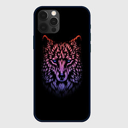 Чехол для iPhone 12 Pro Max Realistic gradient wolf, цвет: 3D-черный