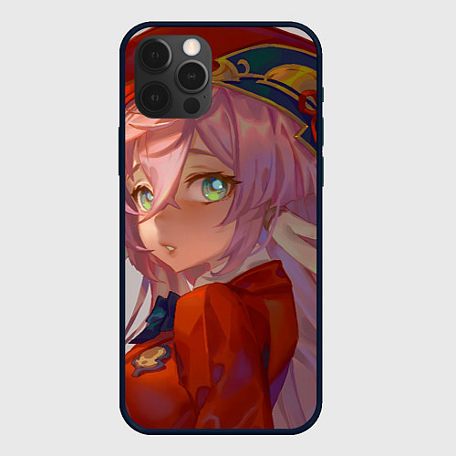 Чехол iPhone 12 Pro Max Genshin Impact Янь Фэй cute / 3D-Черный – фото 1