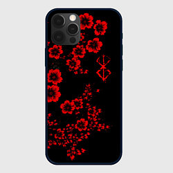 Чехол iPhone 12 Pro Max Клеймо жертвы из аниме Берсерк - красные цветы