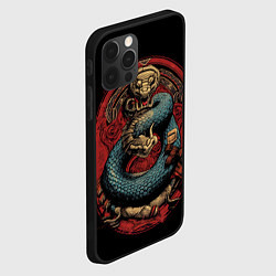 Чехол для iPhone 12 Pro Max Боевой дракон Муай-тай, цвет: 3D-черный — фото 2