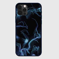 Чехол iPhone 12 Pro Max Синие неоновые молнии