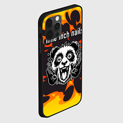 Чехол для iPhone 12 Pro Max Nine Inch Nails рок панда и огонь, цвет: 3D-черный — фото 2