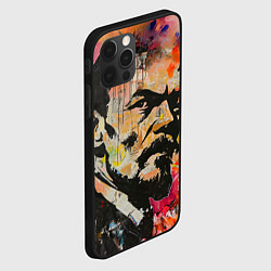 Чехол для iPhone 12 Pro Max Граффити портрет Владимира Ленина, цвет: 3D-черный — фото 2