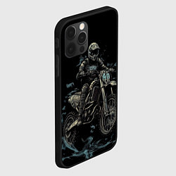 Чехол для iPhone 12 Pro Max Мото темный стиль, цвет: 3D-черный — фото 2