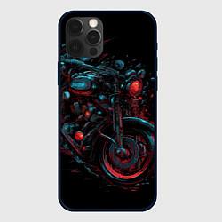 Чехол для iPhone 12 Pro Max Мотоцикл в стиле киберпанк, цвет: 3D-черный