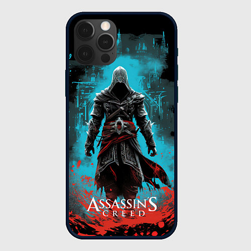 Чехол iPhone 12 Pro Max Assassins creed подводный город / 3D-Черный – фото 1