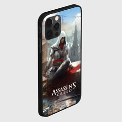 Чехол для iPhone 12 Pro Max Assassins creed poster game, цвет: 3D-черный — фото 2
