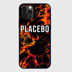 Чехол для iPhone 12 Pro Max Placebo red lava, цвет: 3D-черный