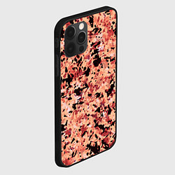 Чехол для iPhone 12 Pro Max Абстракция персиковый пятнистый, цвет: 3D-черный — фото 2