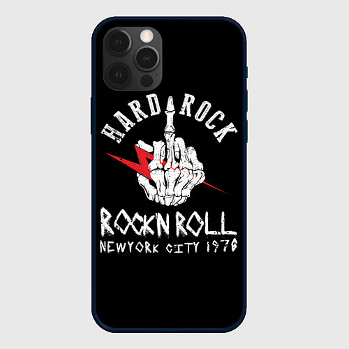 Чехол iPhone 12 Pro Max Хард-рок, рок-н-ролл / 3D-Черный – фото 1