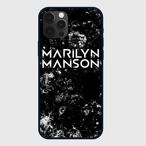 Чехол iPhone 12 Pro Max Marilyn Manson black ice / 3D-Черный – фото 1