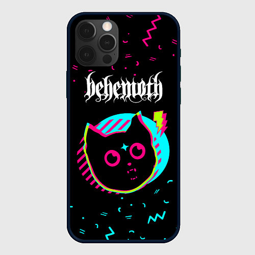 Чехол iPhone 12 Pro Max Behemoth - rock star cat / 3D-Черный – фото 1