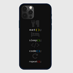 Чехол для iPhone 12 Pro Max Будни программиста, цвет: 3D-черный