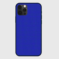 Чехол для iPhone 12 Pro Max Паттерн зеленые круги на синем, цвет: 3D-черный